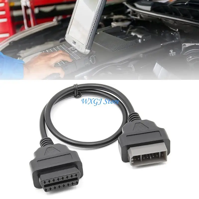 

37je obdii Удлинительное кабель с 14 пенсию до OBD2 16PIN Женская диагностика кабеля Кабель -детекторы. Разъем OBD2 разъем