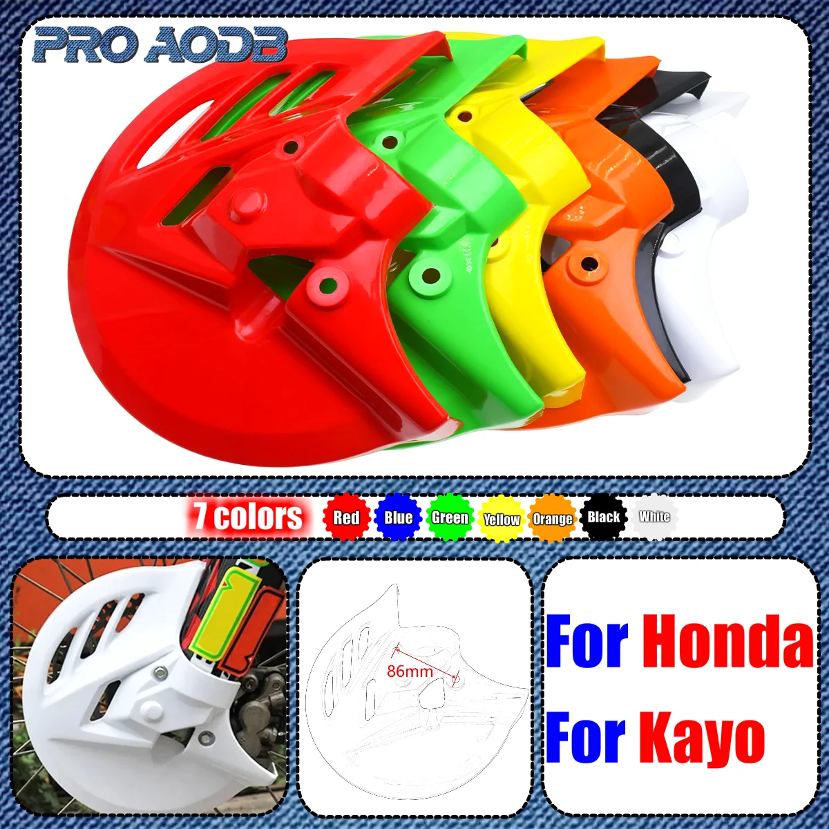 

Motorcycle Brake Disc Protective Cover Protective Plate Brake Protection For Kayo For Honda CRF250R CRF450R RX L X RWE 2002-2019