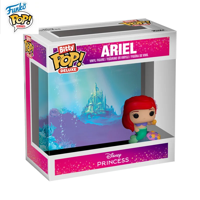 

В наличии FUNKO POP подлинный совместный бренд Disney Ariel Mermaid Scene Super Mini Edition Коллекция моделей мобильных телефонов Праздничные подарки