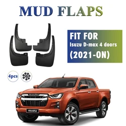 2021 2022 2023 2024 2025 FOR Isuzu D-max 4 doors Mud Flaps Guard Splash Mudguard Fender Mudflaps Car Accessories Front Rear 4pcs