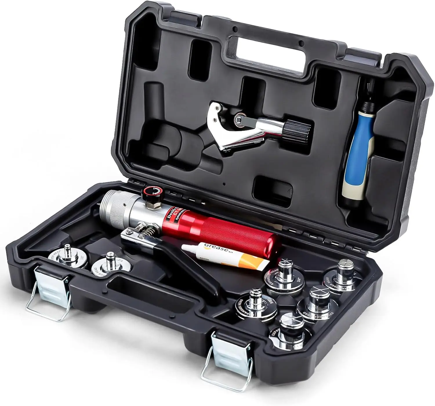 

HVAC Swaging Tools Kit Hydraulic Copper Pipe Tube Expander Tool 3/8, 1/2, 5/8, 3/4,7/8,1,1-1/8 Inch