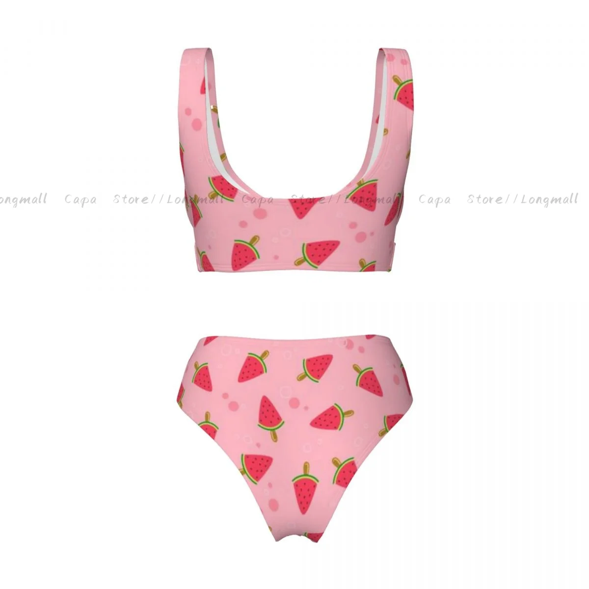 Sexy Bikini Set Cartoon Wassermelone Früchte Muster Bademode Frauen Zwei Stücke Badeanzug Bademode Weibliche Badeanzüge