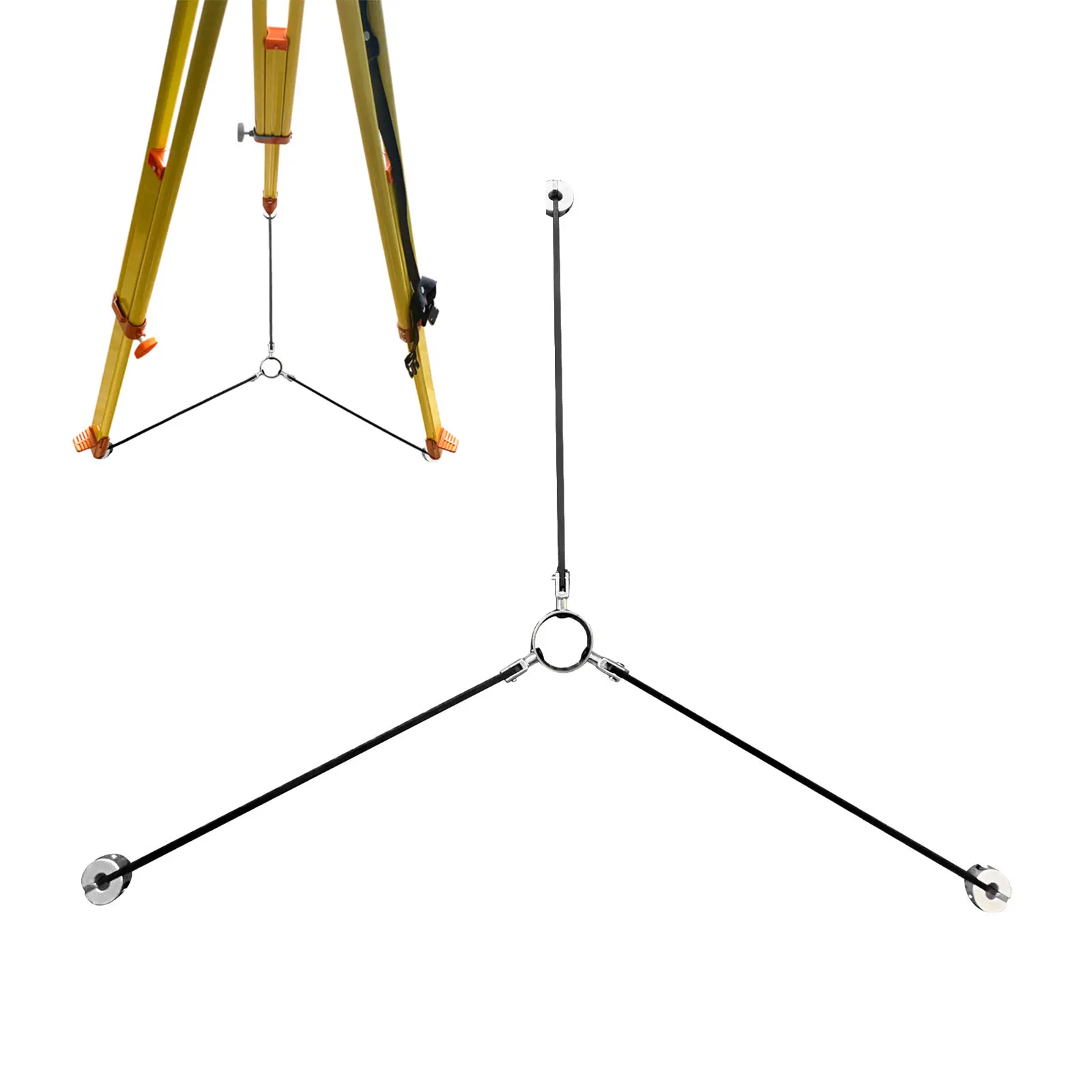 Nuovo treppiede stabilizzatore guida da pavimento stella pieghevole topografico treppiede prisma palo per stazione totale