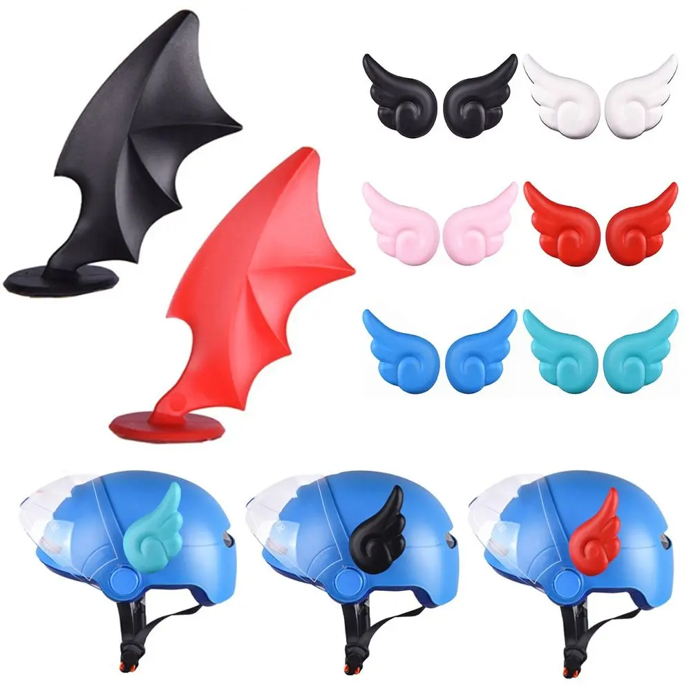 2PCS Universal Removable Bicycle Scooter Angel Devil Wings Stickers Easy to Install Helmet Decoration Motorcycle Motorbike