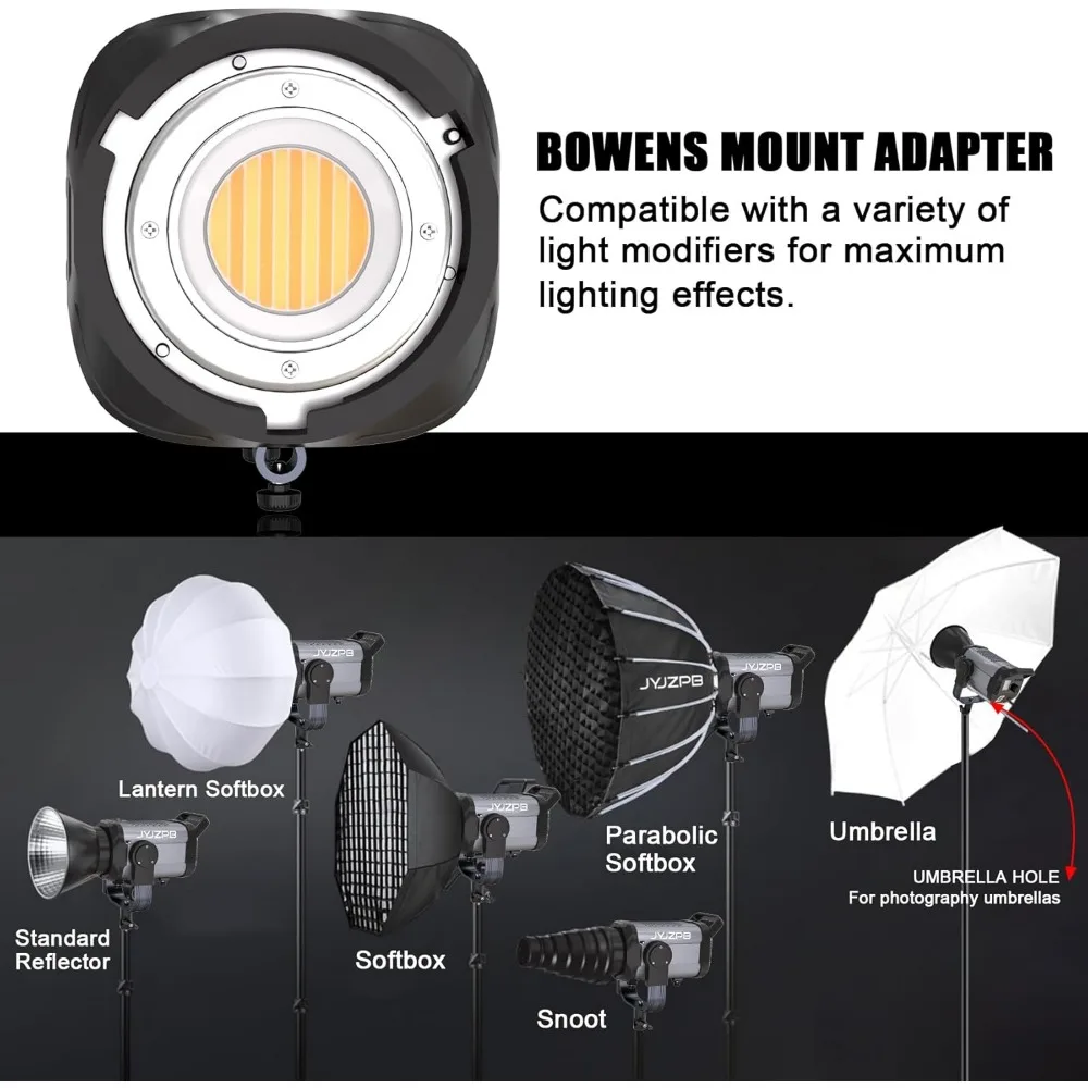 COB 300W 이중 색상 LED 비디오 조명, 2.4G 무선 원격 LCD 화면, 풀 컬러 연속 출력 조명, 사진용