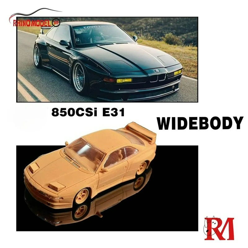 

(Предзаказ) Модель носорога RM 1:64 850CSi E31 Темно-зеленый Limited699 Литая под давлением модель коллекционной машины