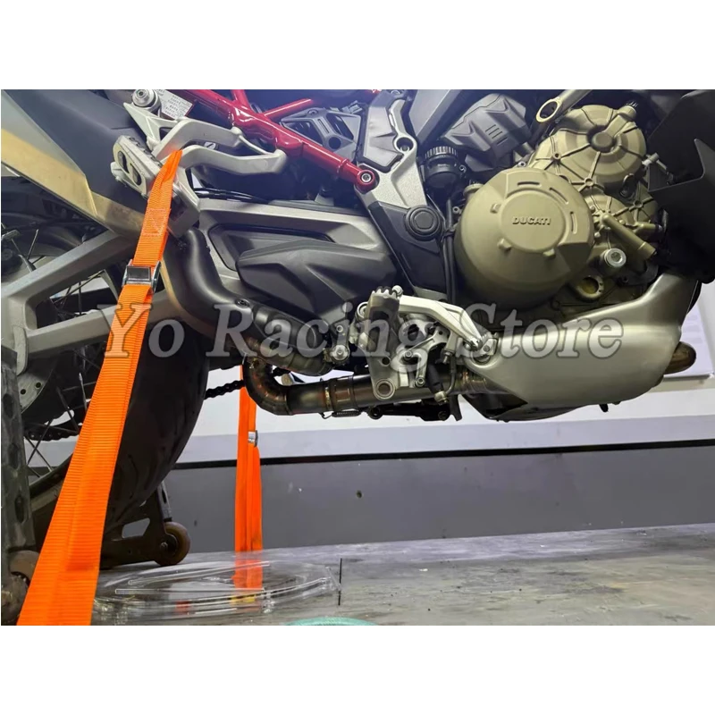For Ducati Multistrada V4 RS V4S Sport Rally Pikes Peak 2021 - 2024 Motorcycle Exhaust Front  Link Pipe Connect Original Muffler