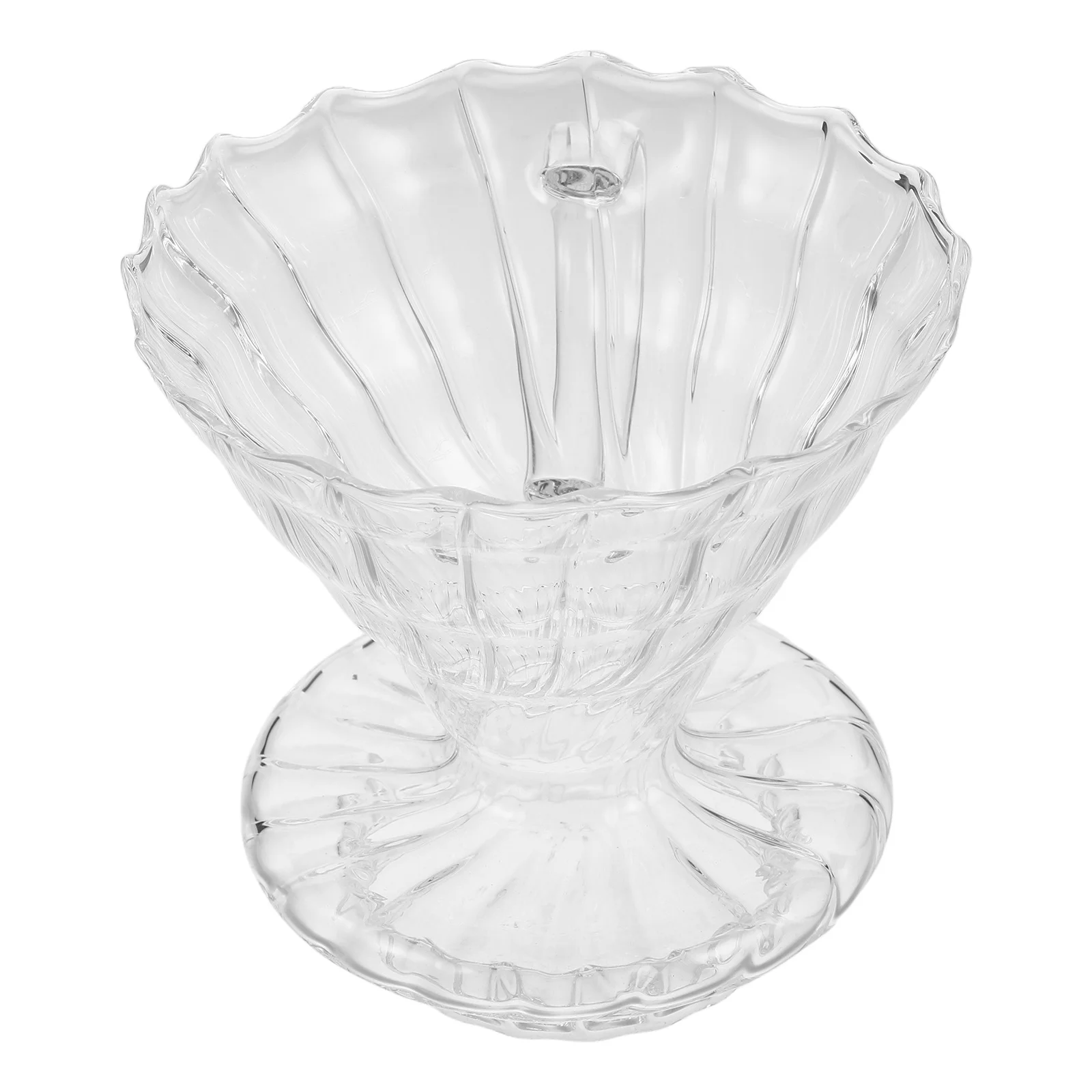 

Portable Reusable Coffee Dripper Funnel Clear Glass Filter Cup Espresso Machine Pour-Over Brewer Anti-Spill Design Travel