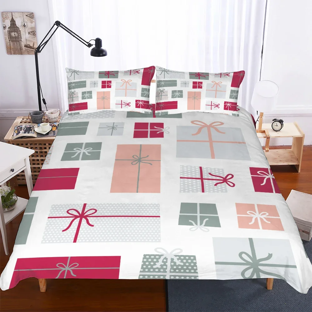 

Duvet Cover Set Deer Christmas Beddings Super Comforter Bedding Sets Reactive Print Cartoon Bed Cover Set Hot 2/3pcs Bedsets