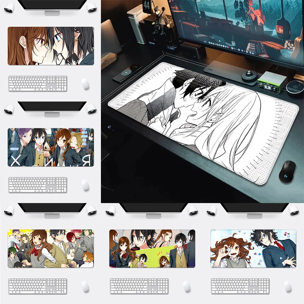 

Anime H-Horimiya Mousepad HD Printing Computer Gamers Locking Edge Non-slip Mouse Pad XXL90x40cm Keyboard PC Desk Pad