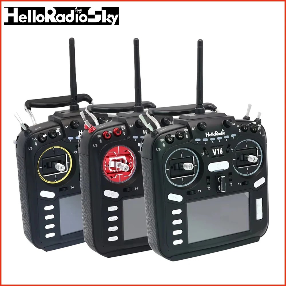 HelloRadio V16 /V16 Pro /V16 Max ELRS /4-In-1 Multi EDGETX Hall Gimbals Remote Controller