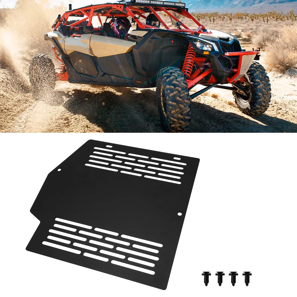 Kit de couvercle anti-poussière de batterie noir, plaques de protection de batterie en métal, accessoires Can Am, Can Am Maverick Bery 2015-2022 UTV