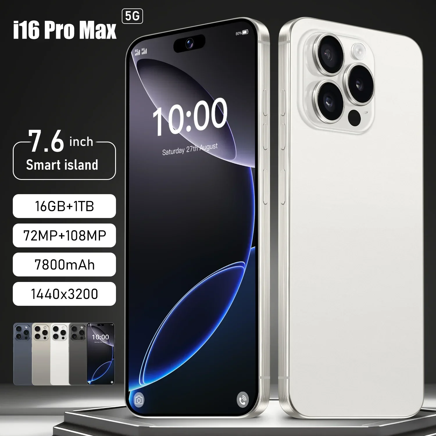 

NEW I16 Pro Max HOT 2025 original intelligent 5G dual card dual standby Android 14 system global version 8000mAh battery