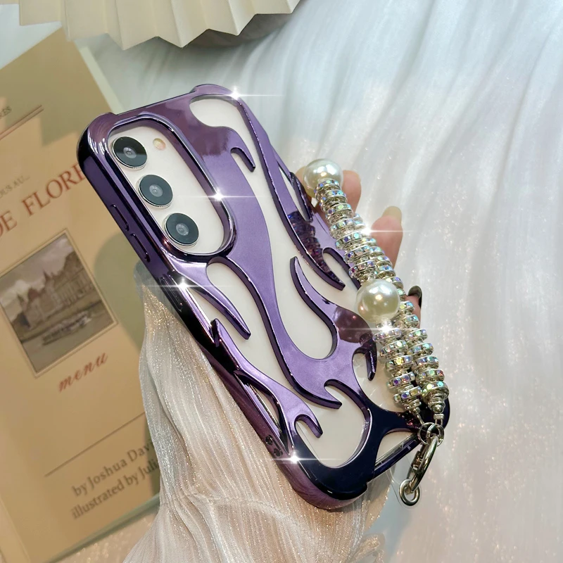 Summer Breathable Fire Style Phone Case For Compatible With Samsung Galaxy A14 A15 A16 A17 A54 A55 A06 A26 A36 A56 5G Plus Cover