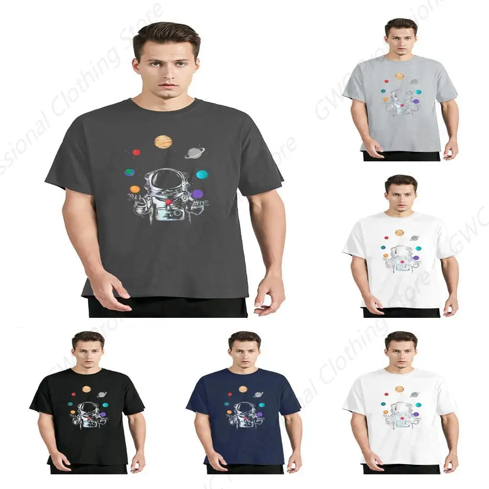 T-shirt Of Men Funny Astronaut Print Casual Loose Graphic TShirt Men's Clothing S - 6XL Fresh Classic Basic Tshirts