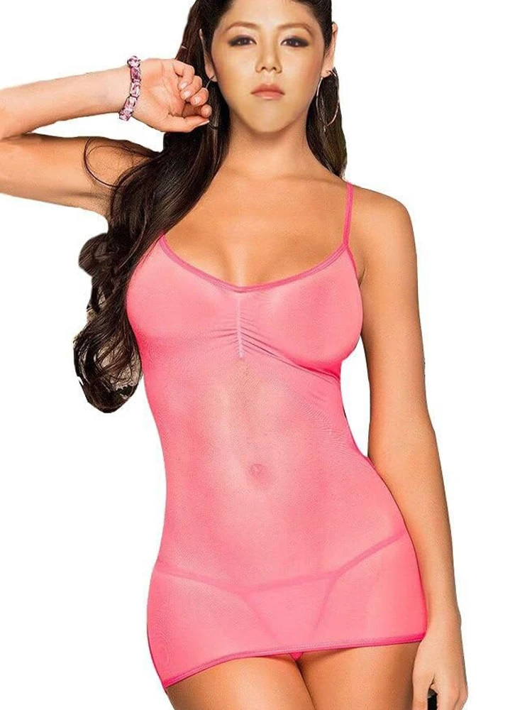 

Lingerie Women Mesh Lace Transparent Bra Sexy Erotic Set Soft Backless Pajama Skirt Tempting Nightclub Nightdress Underwear