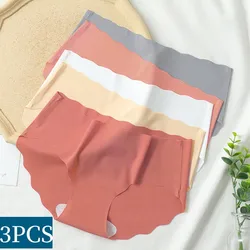 3 pz/set mutandine intimo senza cuciture in seta di ghiaccio per le donne slip traspiranti mutandine mutande a vita bassa Lingerie femminile invisibile