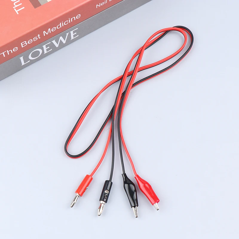 1Pc Multi-meter Test Leads Cable Line 100cm Double Ends Banana Plug To Alligator Clip Electrical Connector DIY Tool