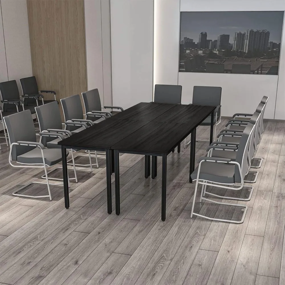 مكتب مكتب حديث بطول 9 أقدام للمؤتمرات والاجتماعات والدراسة والكتابة والبث، يستوعب 4-8 أشخاص