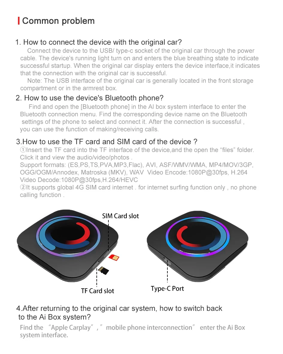 8 Core 8 + 128G Android 13 Wireless Carplay AI BOX Für BMW ID6 ID7 ID8 ID9 Unterstützt WiFi 4G TF Karte Integrierte GPS Google Play Store – Detail 14