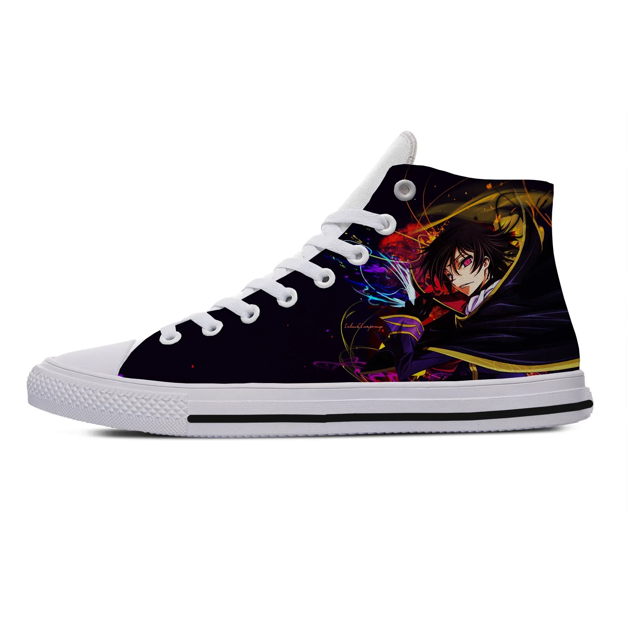 Zapatillas de deporte de dibujos animados divertidos para hombres y mujeres, zapatos casuales de alta calidad, Anime Code Geass, moda caliente y fresca, Verano