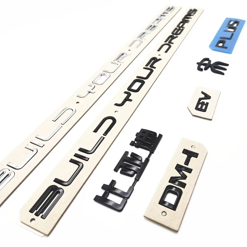 For EV DMI Song Plus AWD Rear Trunk Decoration Logo Emblem Tailgate Nameplate Badge Sticker