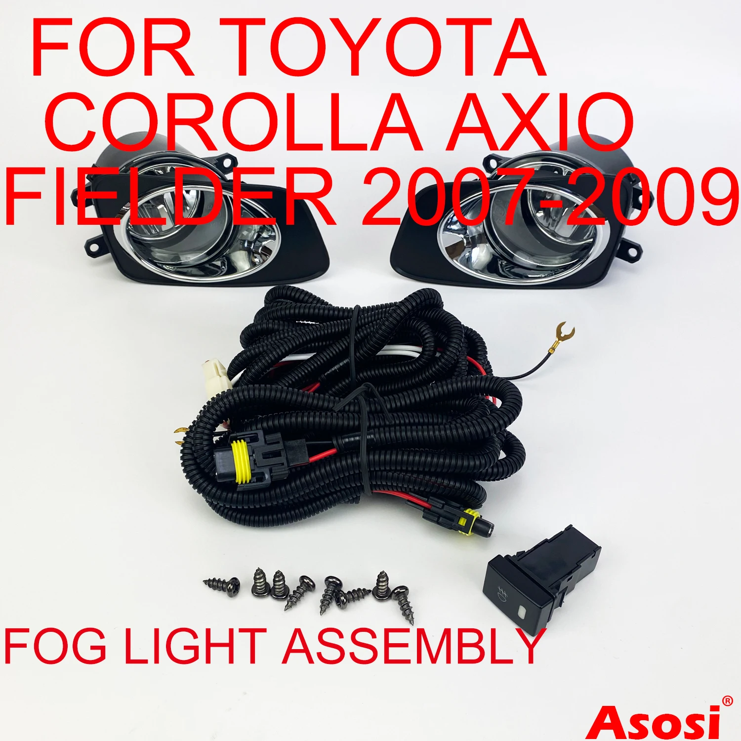 Bumper Fog Light Kit Compatible With Toyota Corolla Axio Fielder 2007 2008 2009 2010 2011 Right Left Side Replace Or Upgrade