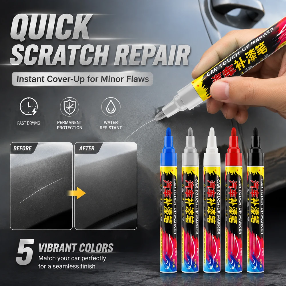 1/2/3/5/10 Pcs Car Touch Up Paint Marker Quick Dry Waterproof Scratch Chip Repair Pen Prevent Rust DIY Paint Restoration Tool