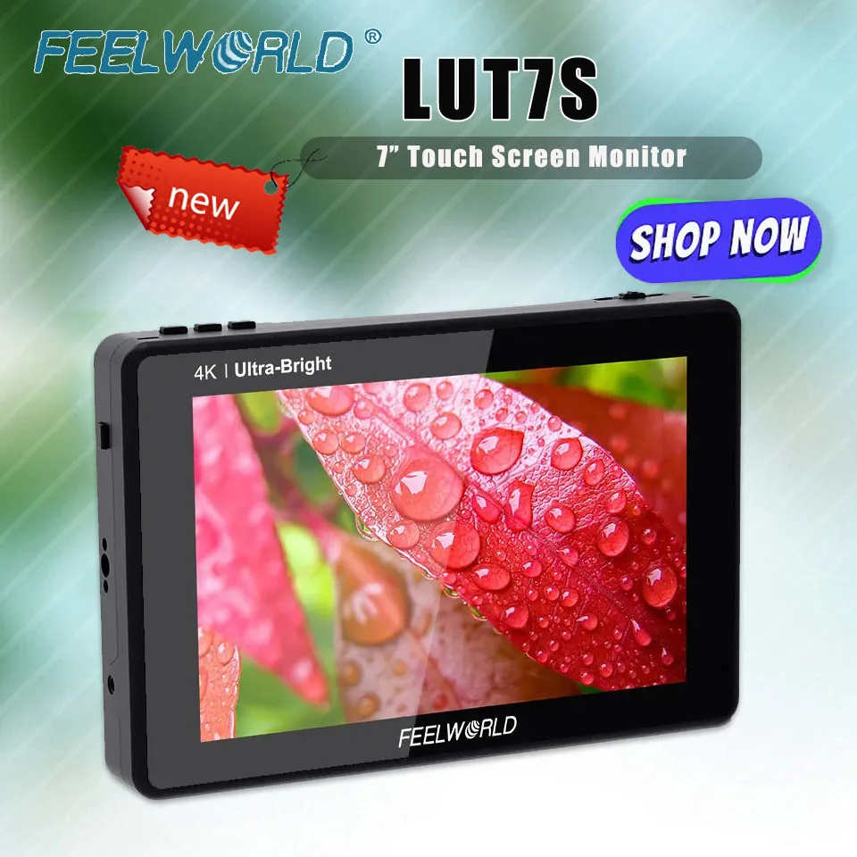 

FEELWORLD LUT7S 7" 2200nits Touchscreen Camera Field Monitor High Brightness 3D LUT HDMI Input Output On-camera Monitor