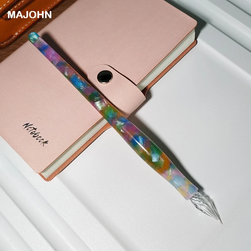 

MAJOHN N12 Resin Handmade Glass Dip Pen Ink Pen Nib Writing Fountain Pens For Writing Business School Office Supplies Stationery