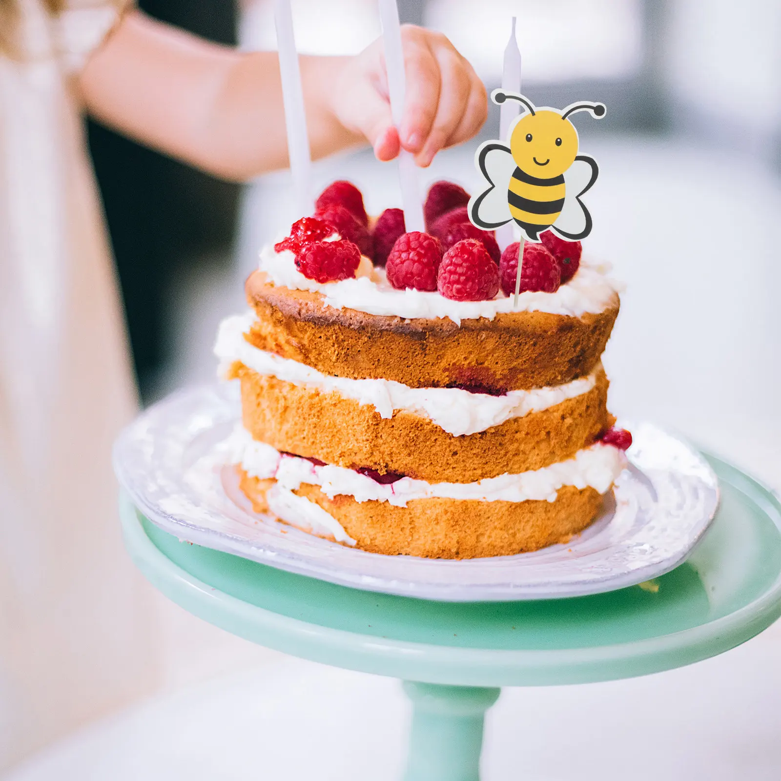 72Pcs Bee Cupcake Toppers Honeybee Cake Decorations Cartoon Cake Picks Birthday Party Dessert Supplies Bee Cupcake Toppers