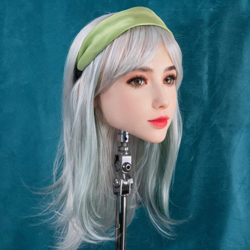 رأس نموذج أصلع احترافي بلون البشرة، رأس عرض تجميل محمول لتصفيف الشعر المستعار، عرض القبعة ودعائم تصفيف الشعر المستعار التنكرية،