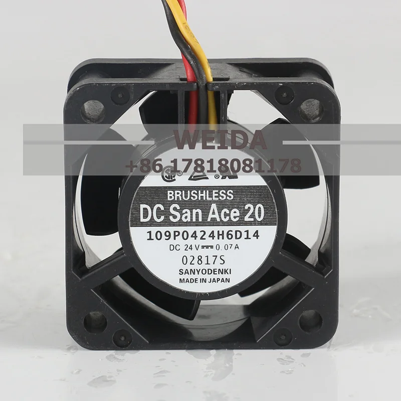 New Sanyo 5V 12V 48V DC 24V 0.07A AC EC 4020 40X40X20MM 4CM Inverter with Fanuc Dedicated Three-wire 109P0424H6D14 Cooling Fan