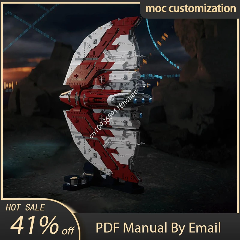 

5124 шт. Moc Star Battle T6-Shuttle- UCCS STYLE-WITH STAND Модель Строительные блоки Кирпичи Творческая сборка Развивающая игрушка в подарок