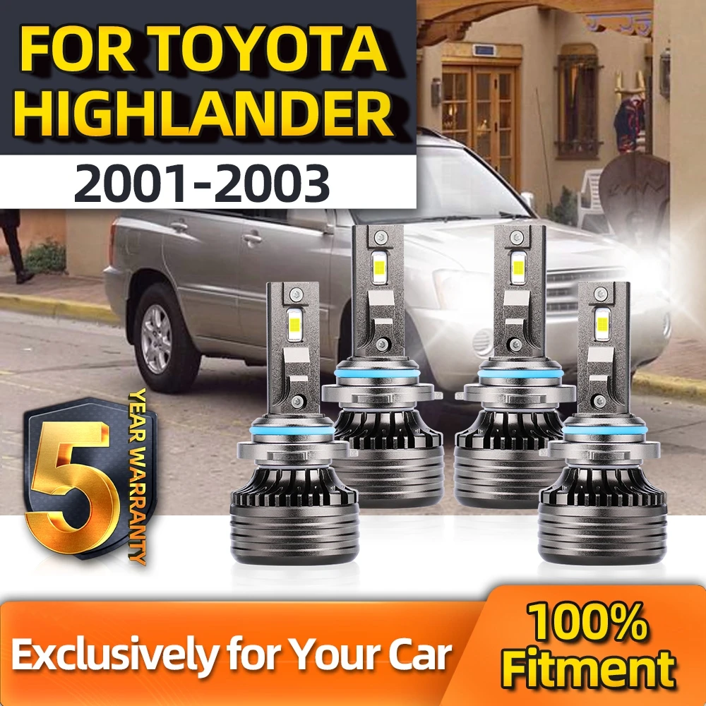 

Автомобильные фары высокой яркости CSP 2001 лм, лампы для Toyota Highlander 2002, 2003, 9005, дальний и ближний свет, 9006, лампы 150 Вт, Турбовентилятор