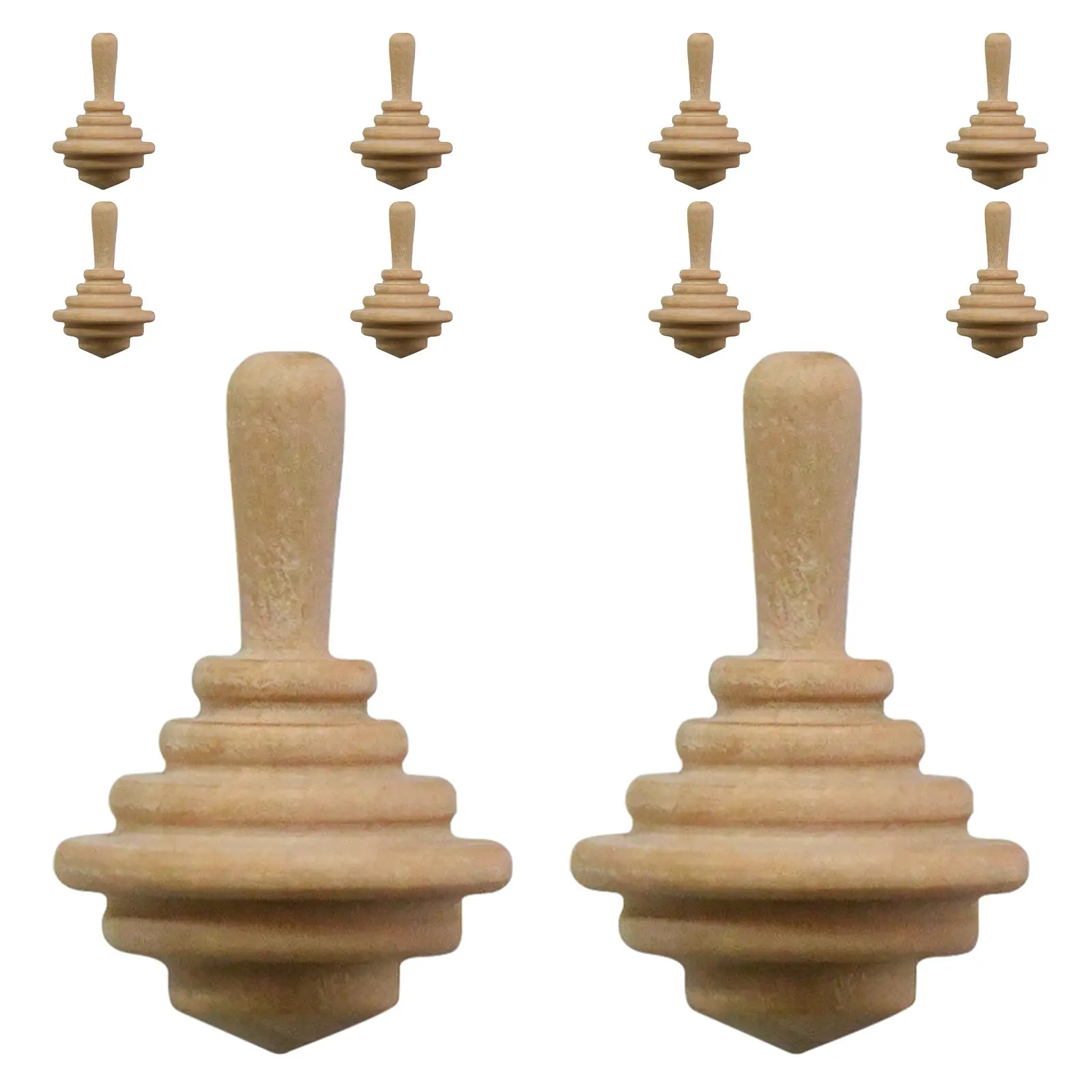 10Pcs Wooden Spinning Tops Unfinished DIY Paintable Blanks for Kids Classroom Rewards Stem Education Birthday Party Favors