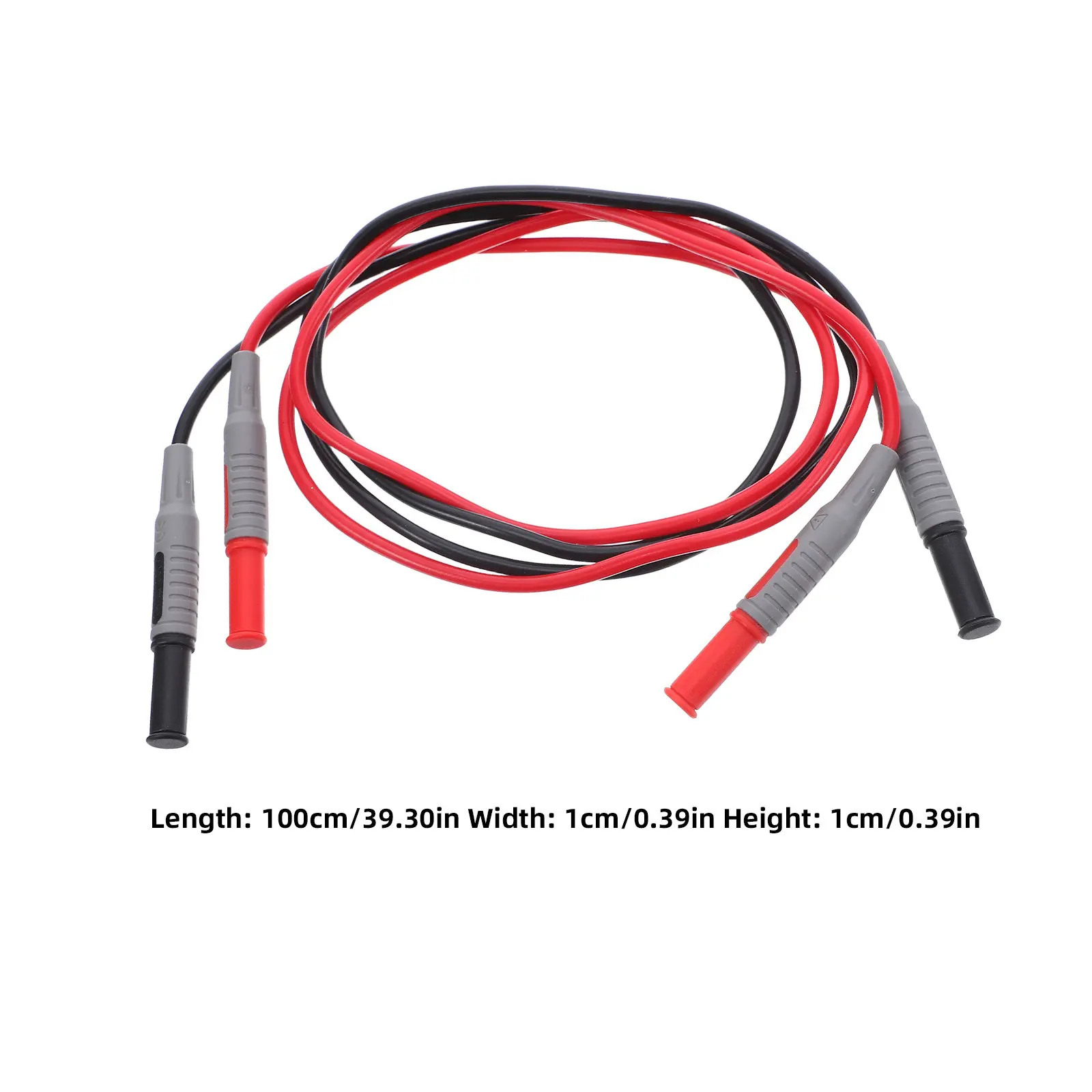 2Pcs Multimeter Test Leads Kit Dual-Color Electrical Test Probes Flexible Stable Connection Wire for Automotive Household