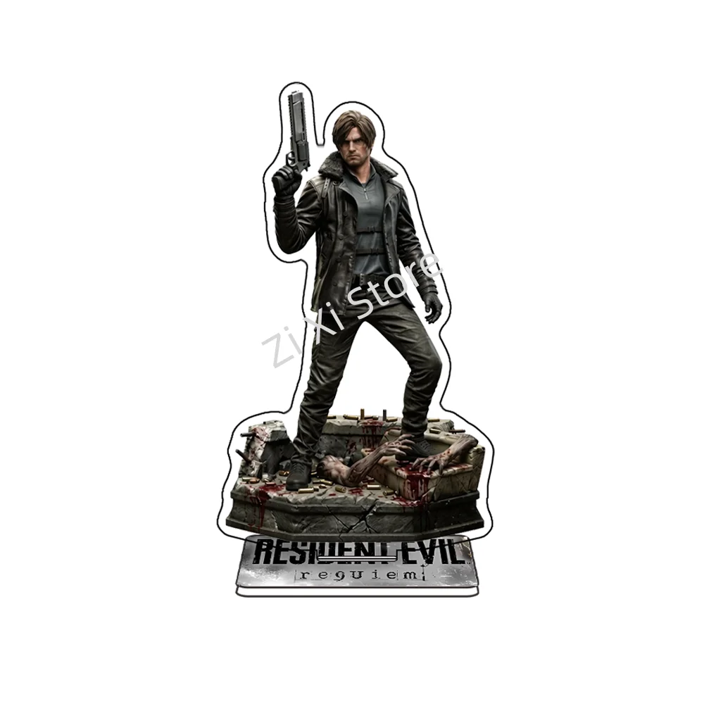 Game Resident Evil Requiem Leon Scott Kennedy Grace Ashcroft 15cm Anime Acrylic Stand Keychain Character Model Desk Decor Gifts