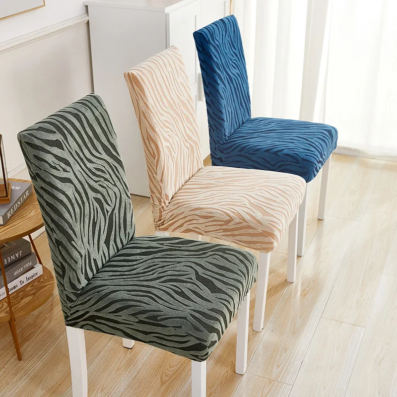 Embossed Velvet Thick Chair Covers All-Inclusive Hotel Banquet Restaurant Elastic Seat Cover Soft Universal Dustproof Slipcovers
