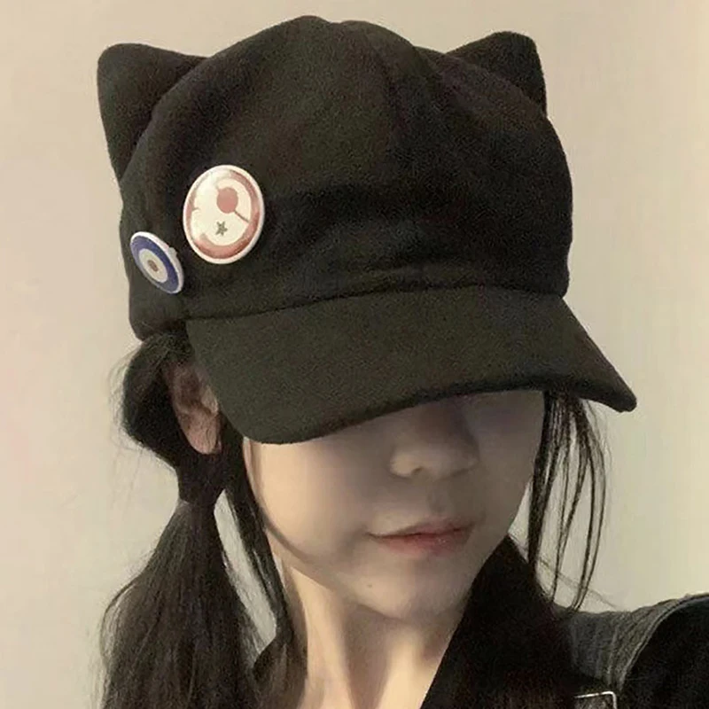 Shikinami Asuka Rangure Soryu Cat Ear Hat Cartoon Baseball Cap Anime Cosplay Costumes Accessories Gifts