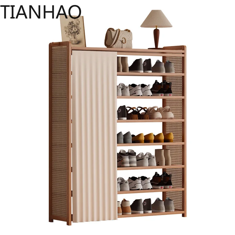 Multi-layer shoe rack entrance door entrance shoe cabinet household living room