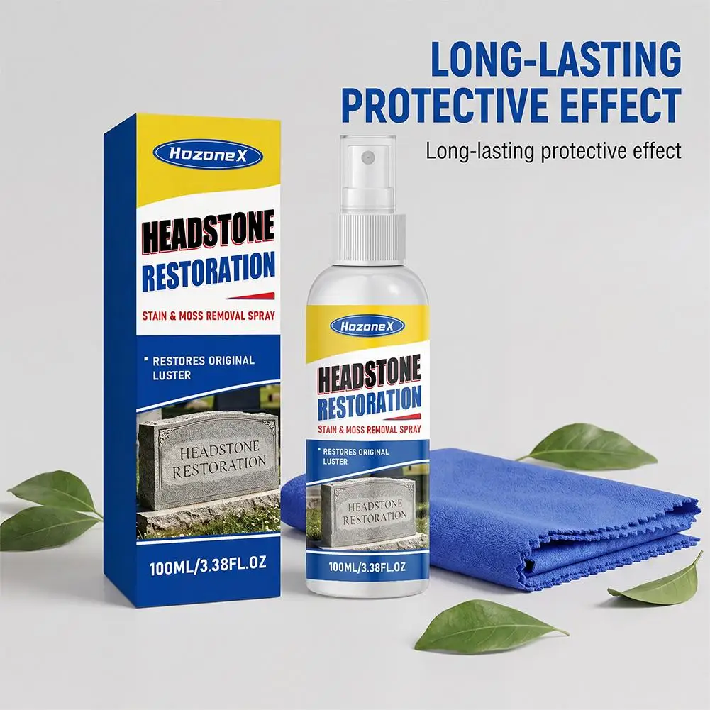 Headstone Restoration & Cleaning Spray Enhances Maintains Stone Shine  Cleans Away Various Stains Long-Lasting Protective Effect