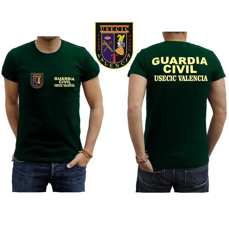 Camiseta España Guardia Civil USECIC Valencia T-Shirt 100% Cotton O-Neck Summer Short Sleeve Casual Mens T-shirt Size S-3XL