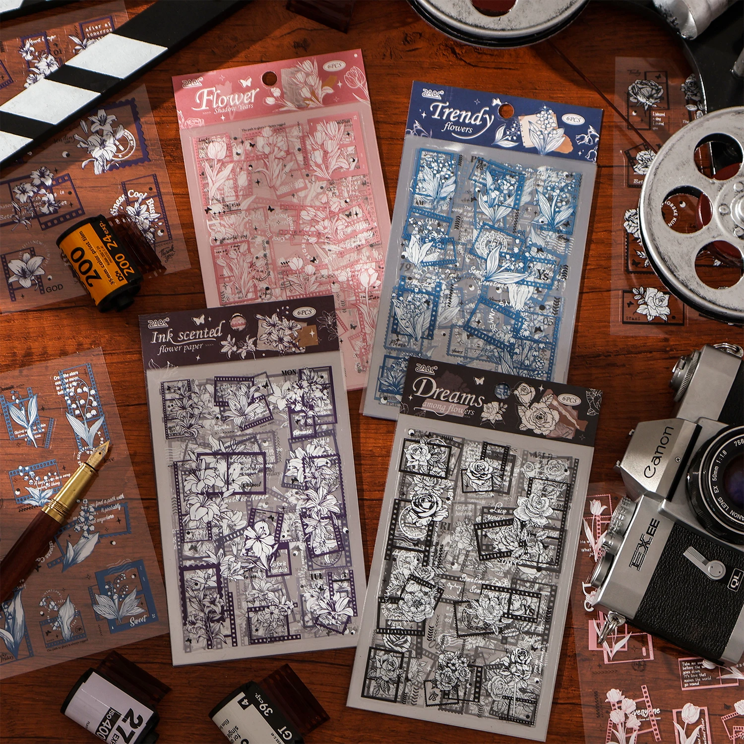 

8 упаковок/лот, серия «Цветочная любовь», милая ретро декоративная наклейка для домашних животных