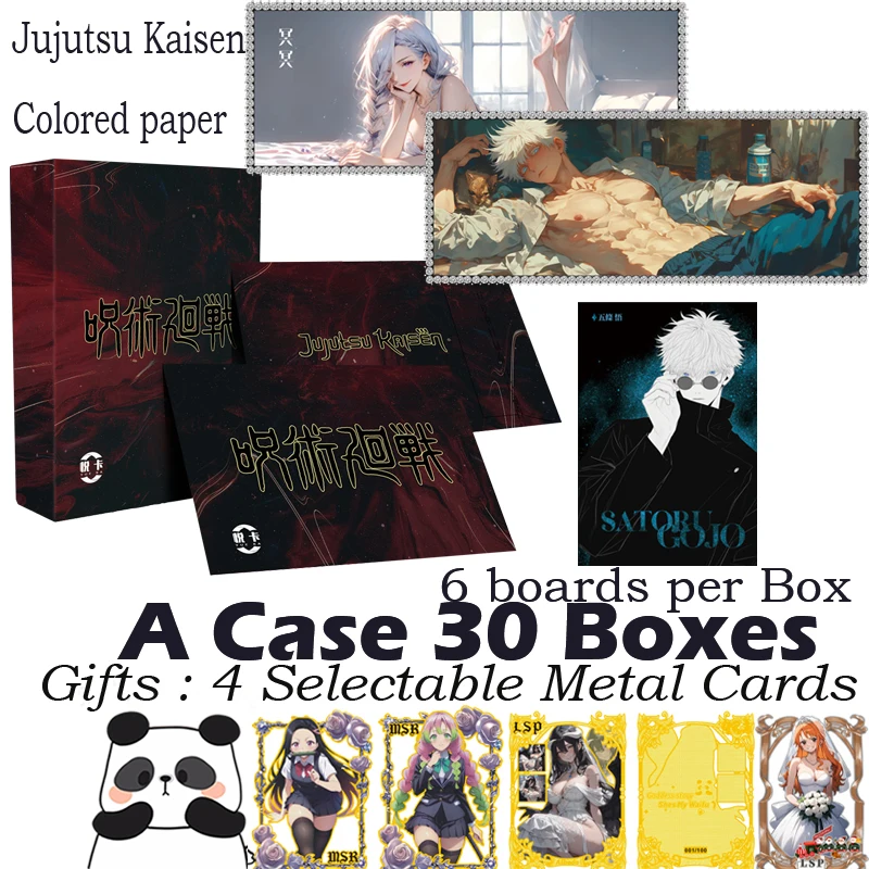 Yueka Jujutsu Kaisen Colored Paper Booster Box Doujin Gojo Rare Card Diamond Collection Ticket Card Kids Toy Gifts