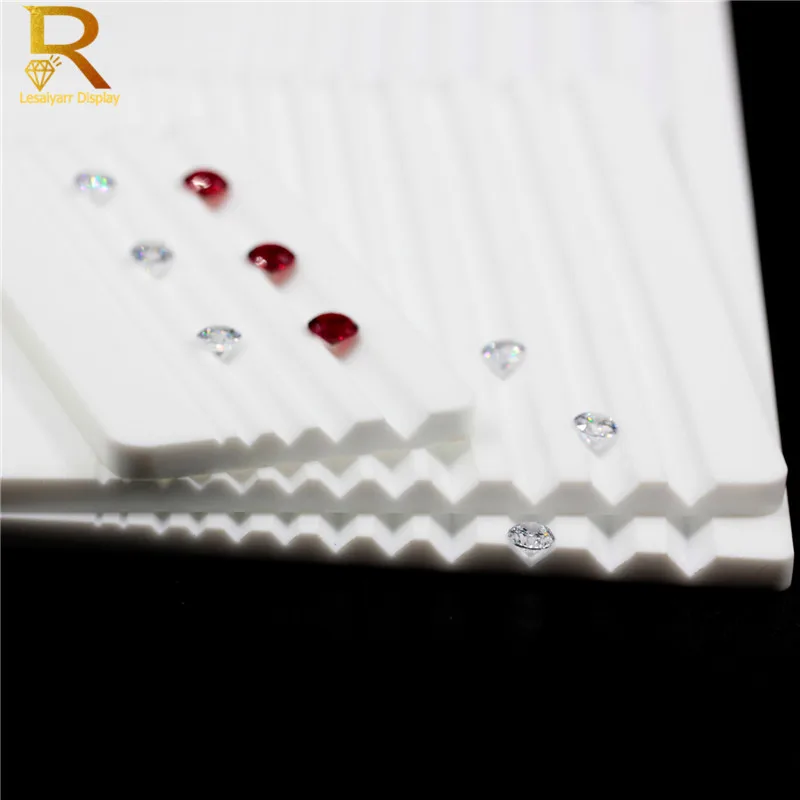 Porfessional Loose Diamond Sorting Color Grade Tray Gemstone Size Guide Plate Grooved Gemological Tool Diamond Color Tester Tray