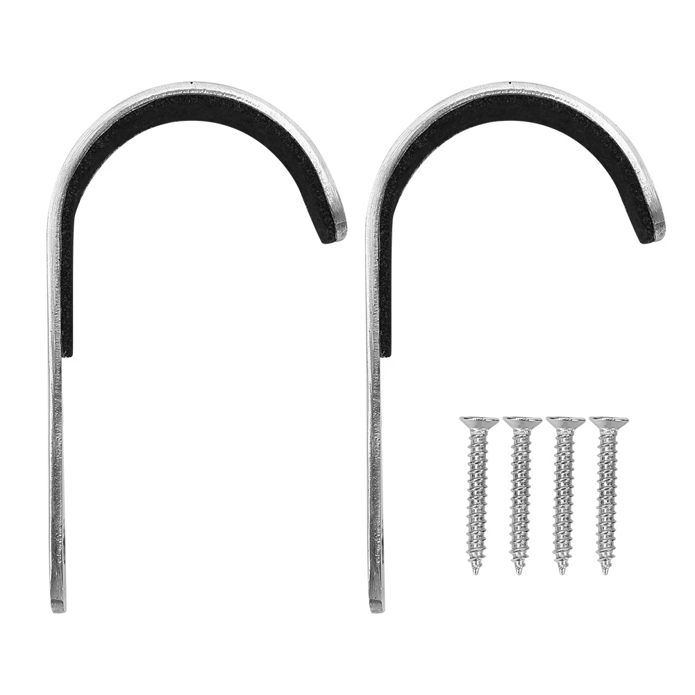 2PCS Wall Mount Storage Rack Stainless Steel Gun Racks Gun Hooks for Rifle Shot Gun