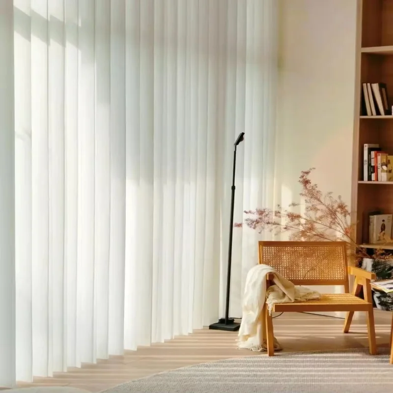 Factory wholesale Prices White Sheer Dream Vertical Curtain Black-out  Manual Vertical Dream Blinds  For Living Large Windows