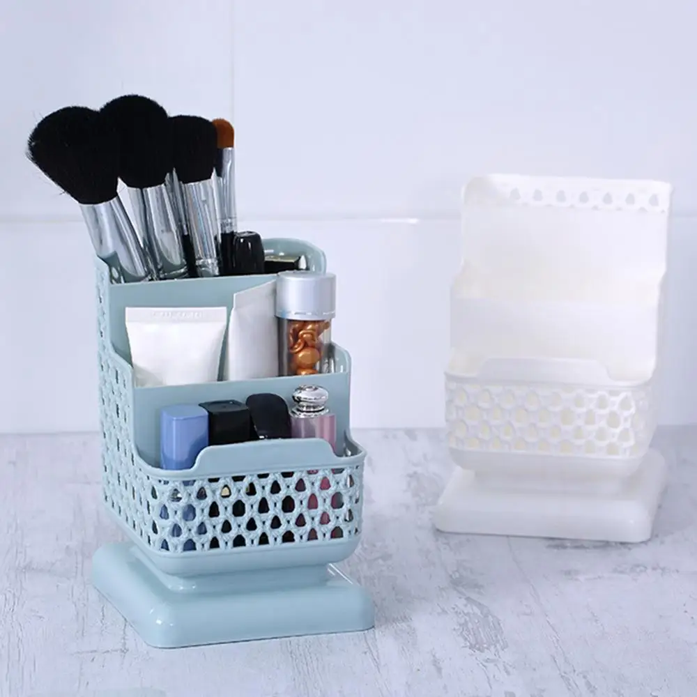 New Office Organizer Desktop Pen Storage Box Pencil Brush Pot Pen Holder Makeup Brush Plastic Container Sundries Desk Organizer