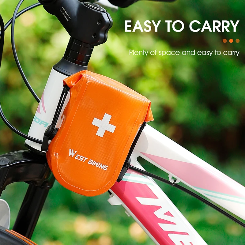 WEST BIKING Waterproof First Aid Kit Portable Medical Supplies Emergency Bag Outdoor Travel Sports Medicine Cycling Storage Bag